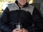 Warren Enjoying His Morning Coffee