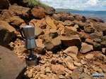 Espresso while fly fishing